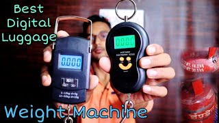 Digital Weight Scale Unboxing amp Review  Cheap amp best  Portable Hanging Luggage Weight Machine [upl. by Julie]