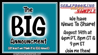 The BIG Announcement comes to you on August 14th [upl. by Analed]