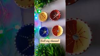 2 मिनट में दीया सजाएं shorts diwali diyadecoration diya seemaartstips [upl. by Inaffets]