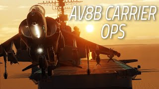 DCS AV8B Harrier Carrier Operations on Grayflag Marianas [upl. by Bronny]