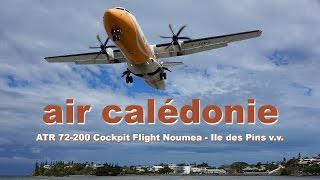 Air Caledonie ATR 72 cockpit flight amazing Noumea views By AirClips full flight series [upl. by Booma]