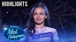 Zephanie naluha matapos ang kanyang performance  Solo Round  Idol Philippines 2019 [upl. by Lehsreh]