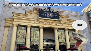 SB Movie Shark Puppet goes on the Revenge of the Mummy ride [upl. by Zorana]