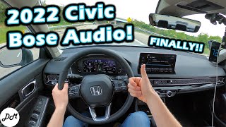 2022 Honda Civic – Bose 12speaker Sound System Review [upl. by Ezarra]