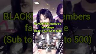 blackpink MEMBERS FACE SHAPE kpop youtube blink jennie jisoo lisa rosé trending fypシ゚viral [upl. by Imuy]