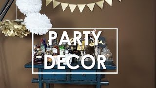 Einfache DIY Party Deko Ideen  Pompoms selber basteln  Fotoaccessoires Wimpelgirlande [upl. by Enotna401]