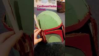 Cardboard Boba Fett helmet nearly done cardboard starwars bountyhunter helmet [upl. by Ribble]