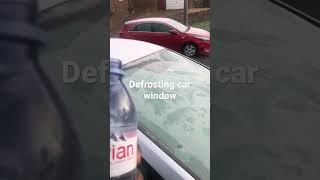 Defrosting car windscreen using luke warm water winter Cold Snow Sub zero [upl. by Sonnnie]