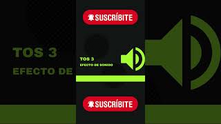 Tos 3 efecto de sonido short efectosparacreadores sounddesign sonidocreativo [upl. by Akiwak580]