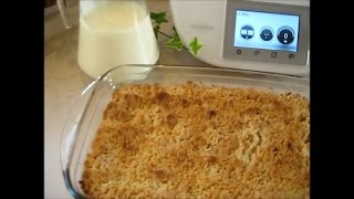 Thermomix TM 5 Apple Crumble mit Vanillesoße [upl. by Bollay]