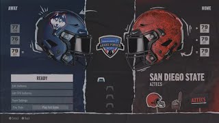 ARMED FORCES BOWL Uconn V San Diego State YEAR 1 [upl. by Acireed856]