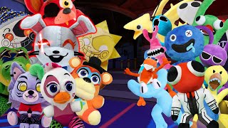 New Rainbow Friends Chapter 2 Vs FNAF Characters But Everyone Turn into Plush 🎶 Friday Night Funkin [upl. by Jenni843]