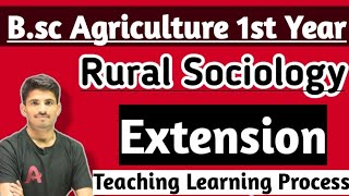 Rural Sociology  Extension Education Bsc Agriculture first year 1st semester topic 1st [upl. by Elumas]