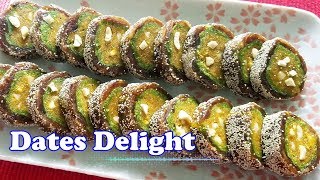 Dates Delight खजूर की मिठाई बनाये एक नये तरीके से Dry fruits CassataDry Fruits Rolls [upl. by Pejsach]