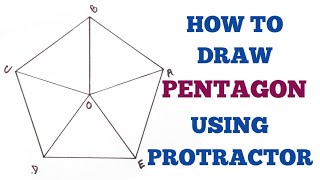 HOW TO DRAW PENTAGON USING PROTRACTORCONSTRUCT A PENTAGON WITH PROTRACTOR [upl. by Margo]