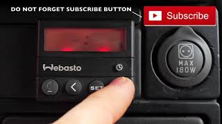 WEBASTO DIGITAL TIMER 1530 12 volt SETTING SUBSCRIBE THE CHANNEL [upl. by Delainey529]