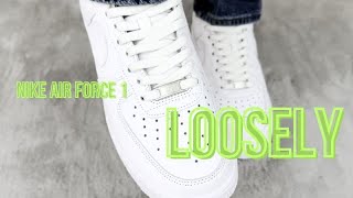 Come allacciare le NIKE AIR FORCE 1 LOOSELY [upl. by Bauer]