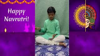 Student Dharmik singing quotKaratala Veenaquot on the occasion of Navaratri [upl. by Proudlove]