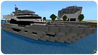 Minecraft How to Build a Yacht in Minecraft Princess Y85 2018  Minecraft Yacht Tutorial [upl. by Akcirederf]