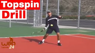 Tennis Drill  How to Create Topspin on Groundstrokes [upl. by Threlkeld303]