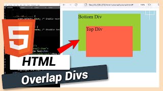 How to Overlay a Div on Another Div  HTML and CSS Tutorial [upl. by Maddock784]