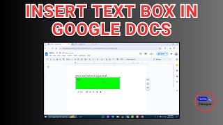 How to Insert Text Box in Google Docs [upl. by Annoyek867]