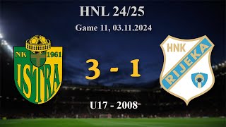 11 2008 U17 Istra 31 Rijeka HNL 2425 03112024 croatiafootball hnl [upl. by Grinnell]