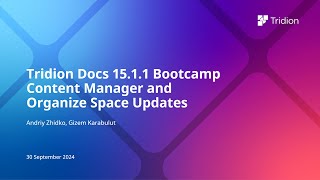 Tridion Docs 1511 Alf1u1 Bootcamp 1of3  Content Manager Update [upl. by Adnawot]