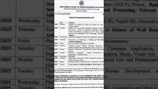 Wbbse class 11 semester 2 time table science commercearts [upl. by Demha456]