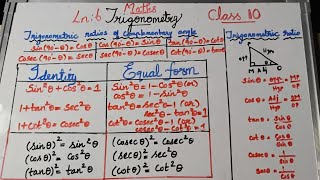 class 10 important and easy chapterTrigonometrylesson 6TN samacheertrigonometry formulas [upl. by Dnalon42]