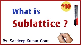 Sublattice  Discrete Mathematics in Hindi [upl. by Niles484]