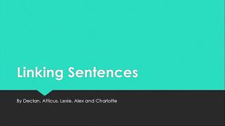 Linking Sentence Essay Writing  Student Created [upl. by Fanechka]