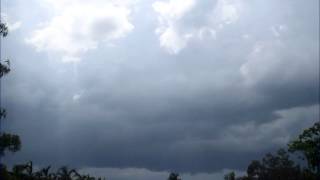 Cumulonimbus shelf cloud and heavy rain visible from Palmerston Darwin Australia  Dec 22 2012 [upl. by Kamin408]