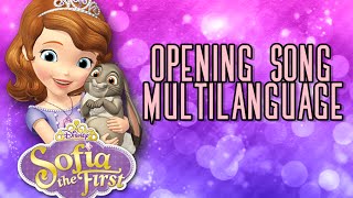 Sofia the First Opening Song  OneLine Multilanguage [upl. by Adlihtam684]