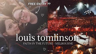 seeing LOUIS TOMLINSON for FREE faith in the future melbourne 2024 [upl. by Fenn]