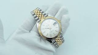 Rolex 126333 Datejust 41 mm Fluted Bezel Silver Index Dial Jubilee Bracelet Complete Set 2021 [upl. by Meador]