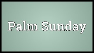 Palm Sunday Meaning [upl. by Ennoid]