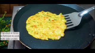 Moong Dal Chillawith Vegetables  Moong Dal Cheela  Moong Dal ka Chilla  Quick Easy Veg Breakfast [upl. by Immas]