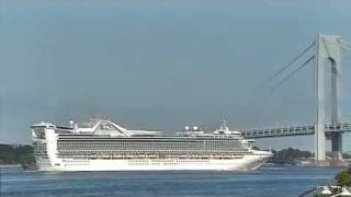 Caribbean Princess Sailaway on the NY Harbor Webcam  7102011 [upl. by Sophia]