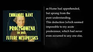 KANTS PROLEGOMENA TO ANY FUTURE METAPHYSICS Audiobook full length [upl. by Annaj]