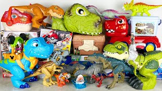 Jurassic World Unboxing Review Asmr Colorful Dinosaur Big Trex Allosaurus Elasmosaurus I Rex [upl. by Htiek2]