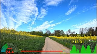 75 minute Indoor Cycling Workout Germany with Speed Display 4K [upl. by Ruprecht]