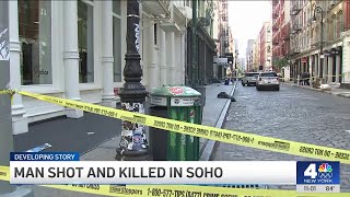 Man shot and killed during during SoHo robbery attempt sources  NBC New York [upl. by Isleen222]