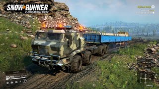 SnowRunner  Azov 5319 Truck transporting goods on rocky terrain  414 [upl. by Htabmas617]