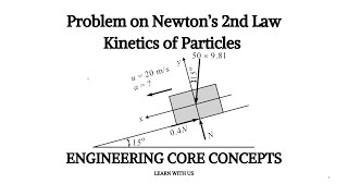 Engg Mechanics  Problem  3  Kinetics of Particles  Newtons 2nd Law  DAlemberts Principle [upl. by Dett]