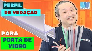 Como vedar fresta em porta de vidro fácil rápido e barato [upl. by Nauquf]