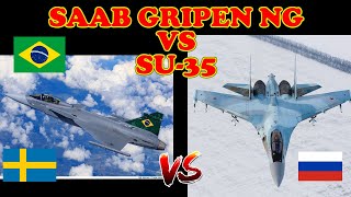 SAAB GRIPEN NG vs SU35 quien ganaría un combate aéreo [upl. by Towrey]