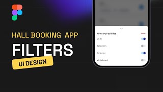 Filter UI Design  free file 🎁  Meeting Room Booking App Design in Figma  Day 3 [upl. by Ahcsrop]