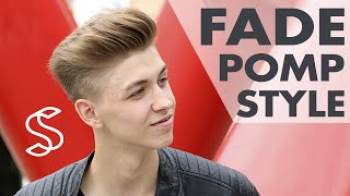 How to create Fade pompadour style and Messy Quiff haircut [upl. by Giovanna891]