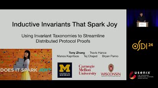 OSDI 24  Inductive Invariants That Spark Joy Using Invariant Taxonomies to Streamline [upl. by Noicnecsa]